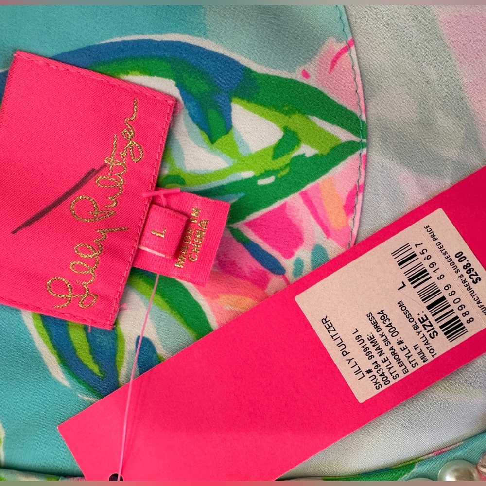 ❤️Lilly Pulitzer Blue and Pink Resort Sundress - Picture 6 of 10